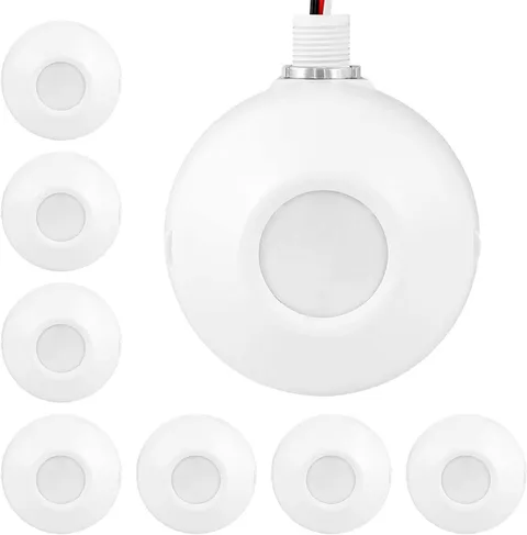 High Bay 360° PIR Ceiling Motion Sensor, 1200-2800 Sq. Ft. Coverage, 8 Pack