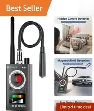 Wireless Bug Detector & Hidden Camera Finder for Office & Travel Security (Gray)