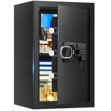 3.4 Cub Large Home Safe Fireproof Waterproof, Digital Security Fireproof Safe...
