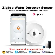 Zigbee Tuya Smart Water Leak Detector Flood Sensor App Alert Overflow Alarm US