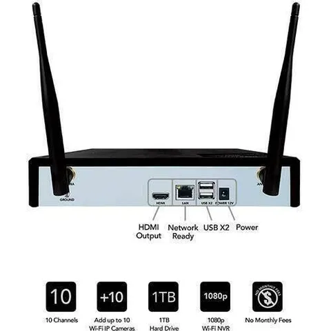 Night Owl 10 Channel WNVR-WNIP2-1 / 1TB CONFIRM CAMERA MODEL