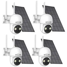 4 Pack Wireless Solar Power Camera Outdoor Wifi Battery Pan/Tilt Securty Camera