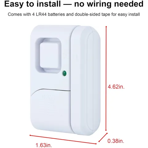 Personal Security Alarms, 12-Pack, Easy Installation