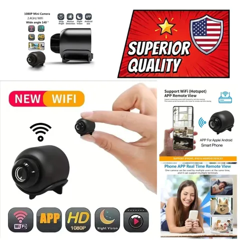 1080P Mini WiFi Security Camera Night Vision Motion Detection GEMODI