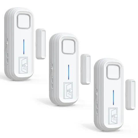 Door Left Open Alarm with Delay(Instant/30s/1min/2min/4min), 3 Sensor