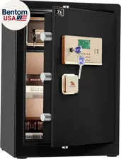 Safe Box,Home Safe,Large Security Box with Double Safety Key Lock and Password f