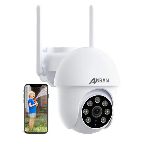 ANRAN 5MP 360° PTZ WiFi Security Camera Wireless 3K Audio Home Outdoor Garden