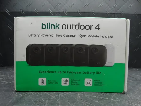 Blink Outdoor 4-Core Wireless Battery Operated Smart Security 5 Camera System