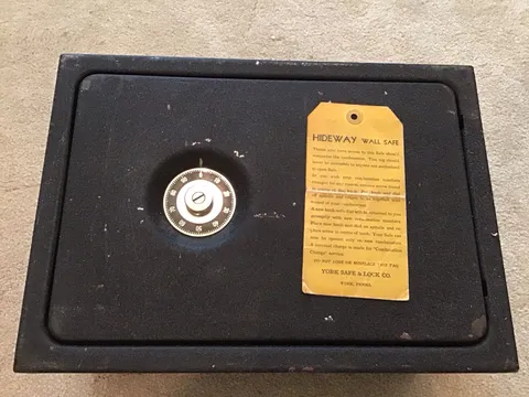 Safe York Safe And Lock Combination Vintage Hideway Wall