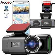 Dash Cam 4K UHD Recording Car Camera DVR Night Vision Video Recorder Built-In 