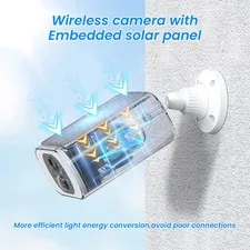 ANRAN 2K Solar Security Camera Wireless WiFi Battery Floodlight Color Night