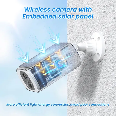 ANRAN 2K Solar Security Camera Wireless WiFi Battery Floodlight Color Night