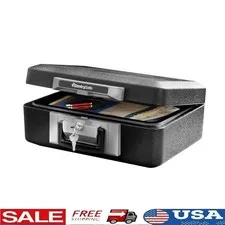 Fireproof Safe Box W/ Key Lock Fire Resistant Storage Documents & Valuables New