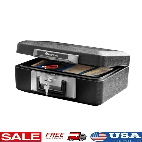 Fireproof Safe Box W/ Key Lock Fire Resistant Storage Documents & Valuables New