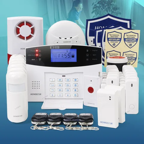 HOMSECUR Wireless WIFI 4G GSM Burglar Intruder Alarm System IOS/Android APP