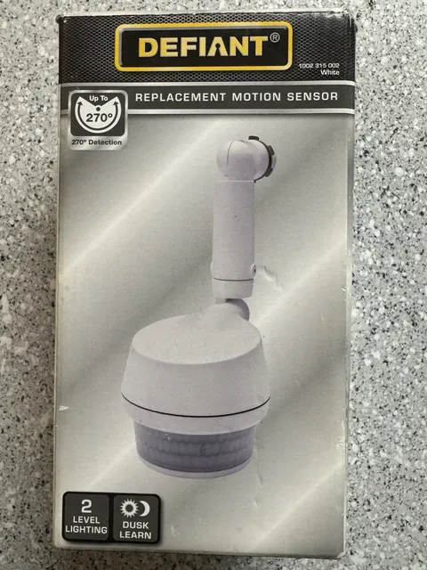 Defiant Motion Sensor RS-2701-WH-M Hardwired Outdoor 270° 120V White