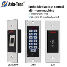 MIni Embedded Fingerprint Access Control Keypad Waterproof Metal RFID 125Khz Sta