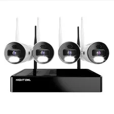 Night Owl 10-Channel Wi-Fi 1TB NVR with 4 Spotlight Camera Security System