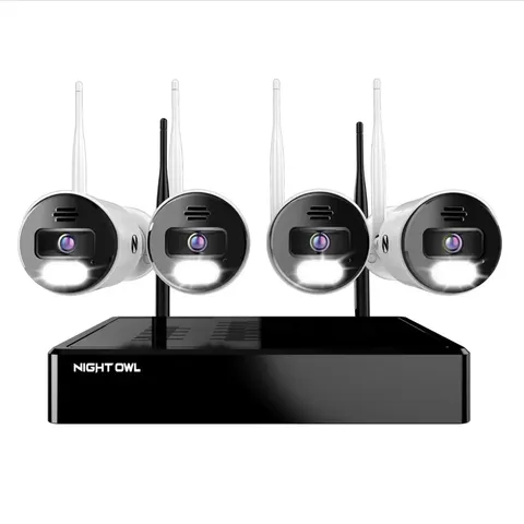 Night Owl 10-Channel Wi-Fi 1TB NVR with 4 Spotlight Camera Security System
