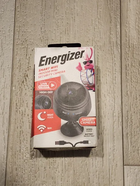 Energizer Smart Wifi Indoor Camera Black-WIFI Security-Night Vision-New Sealed