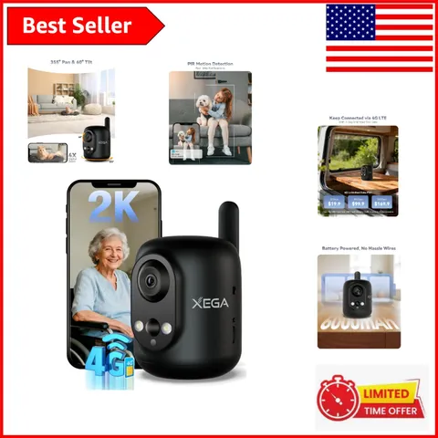 Truly Wireless 2K Indoor Security Camera | 355° Pan, 60° Tilt for Total Coverage