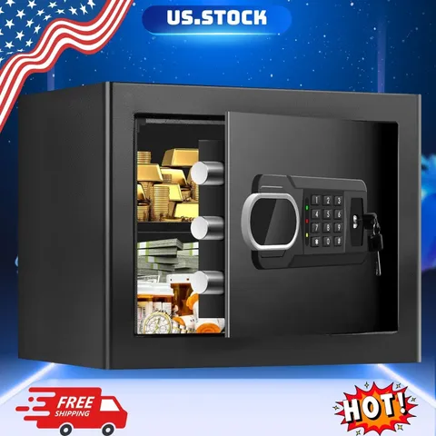 1.3 Cu Ft Fireproof Safe Box Digital Keypad Home Security Safe Storage Box