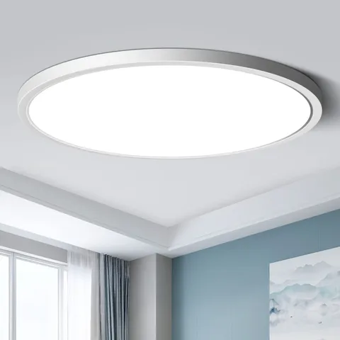 12 Inch LED Flush Mount Ceiling Light Fixture, 12 Inch-White, Daylight White