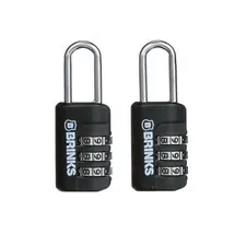 Brink's 2-PK COMBO 3-DIAL COMBINATION RESETTABLE PADLOCK 22mm STANDARD SECURITY