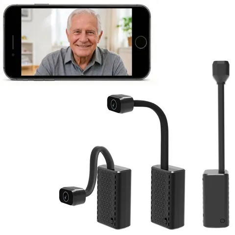 Goose-Neck Security Camera, 2K HD Mini Indoor Camera Wireless with Magnetic M...