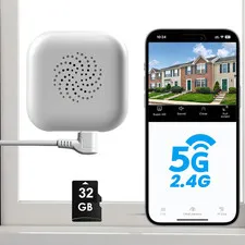 2K Window Camera with 32GB Memory Card, 5Ghz & 2.4Ghz Wifi Indoor Cameras for Ho