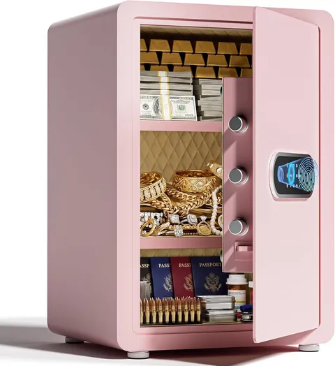 2.0 Cub Biometric Safe Auto-Open Fingerprint Lock Pink
