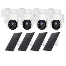 2/4PK Solar Camera Outdoor Wireless Solar Security Camera System WiFi iP Camera