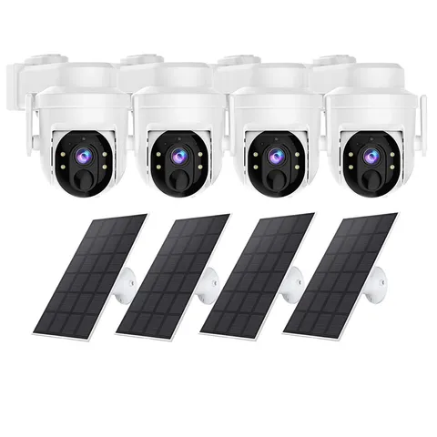 2/4PK Solar Camera Outdoor Wireless Solar Security Camera System WiFi iP Camera