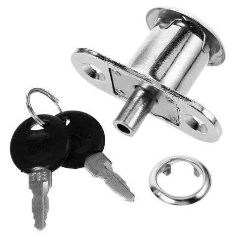 Assorted Color Glass Cabinet Door Lock Zinc Alloy Durable Lock for Security