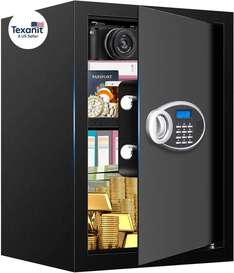 3.3 Cubic Feet Home Safe Fireproof Waterproof, Digital Home Security Safe Box wi