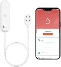 Geeni Smart Water Alarm Leak Detector with Siren - 80dB Alarm with App Alerts fo