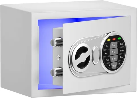 Safe Box with Sensor Light, Security Safe with Digital Keypad Money Safe Steel C