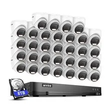 ANNKE 32CH 5MP Lite DVR 1080P CCTV Security Camera System Outdoor AI Color Night