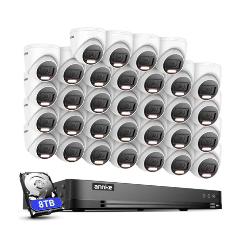 ANNKE 32CH 5MP Lite DVR 1080P CCTV Security Camera System Outdoor AI Color Night