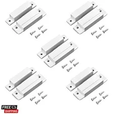Wired Surface Mounted NC Magnetic Door Window Contact Sensor Alarm Switch 5 Pack