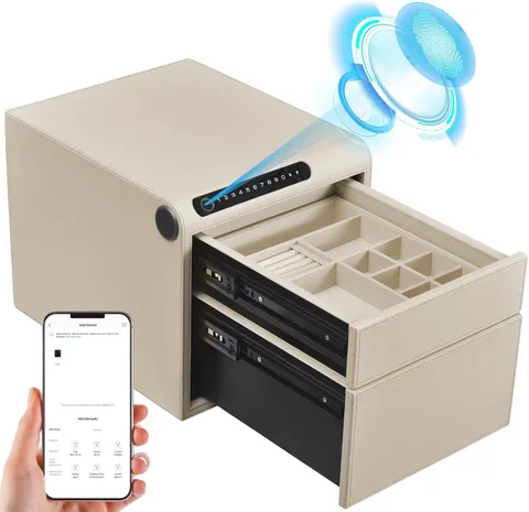 Jewelry Safe with Drawers Biometric Fingerprint Safe