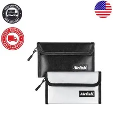 Secure Your Valuables with 2 Pack Fireproof & Waterproof Bags - 8" x 5" Size