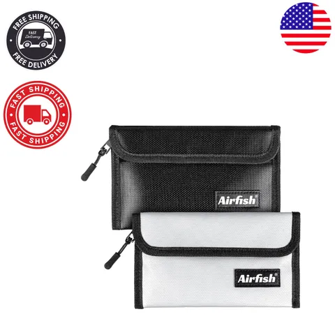 Secure Your Valuables with 2 Pack Fireproof & Waterproof Bags - 8" x 5" Size