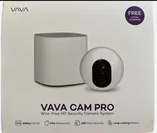 VAVA Cam Pro 1080p Wire-Free IP66 Night Vision Alexa 1 Cam + Base Station