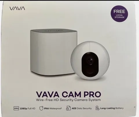 VAVA Cam Pro 1080p Wire-Free IP66 Night Vision Alexa 1 Cam + Base Station