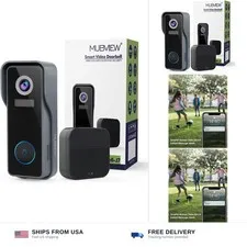 MUBVIEW Wireless Doorbell Camera with Chime 2K HD, WiFi Video Doorbell Camera...