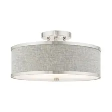 Livex Lighting 60423-91 Park Ridge Collection 3-Light 15 x 15 x 8, Nickel