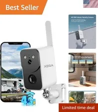 10000mAh Battery-Powered Outdoor Camera with HD Video & Night Vision