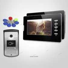 7inch Wired Video Door Phone Intercom System with Intra-monitor Audio Intercom