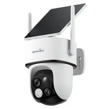 Solar Camera Outdoor Wireless, 2K Dual Lens 360°, 2.4G, B7 1Pack